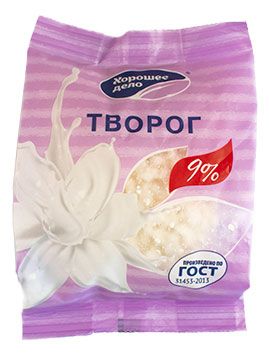 Творог Хорошее дело 9% БЗМЖ, 300 г