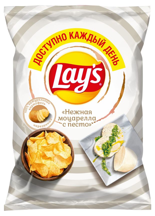 Чипсы картофельные Lay's со вкусом моцарелла с песто, 70 г