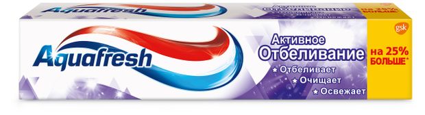 Зубная паста Aquafresh Активное отбеливание, 125 мл