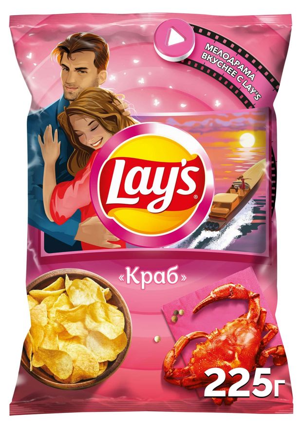 Чипсы картофельные Lay's краб, 225 г