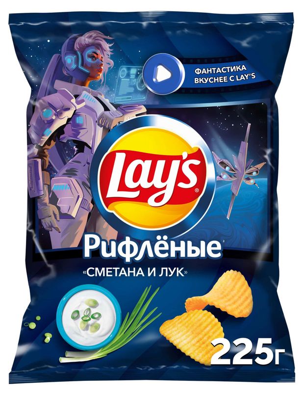 Чипсы картофельные Lay's со вкусом сметаны и лука, 225 г