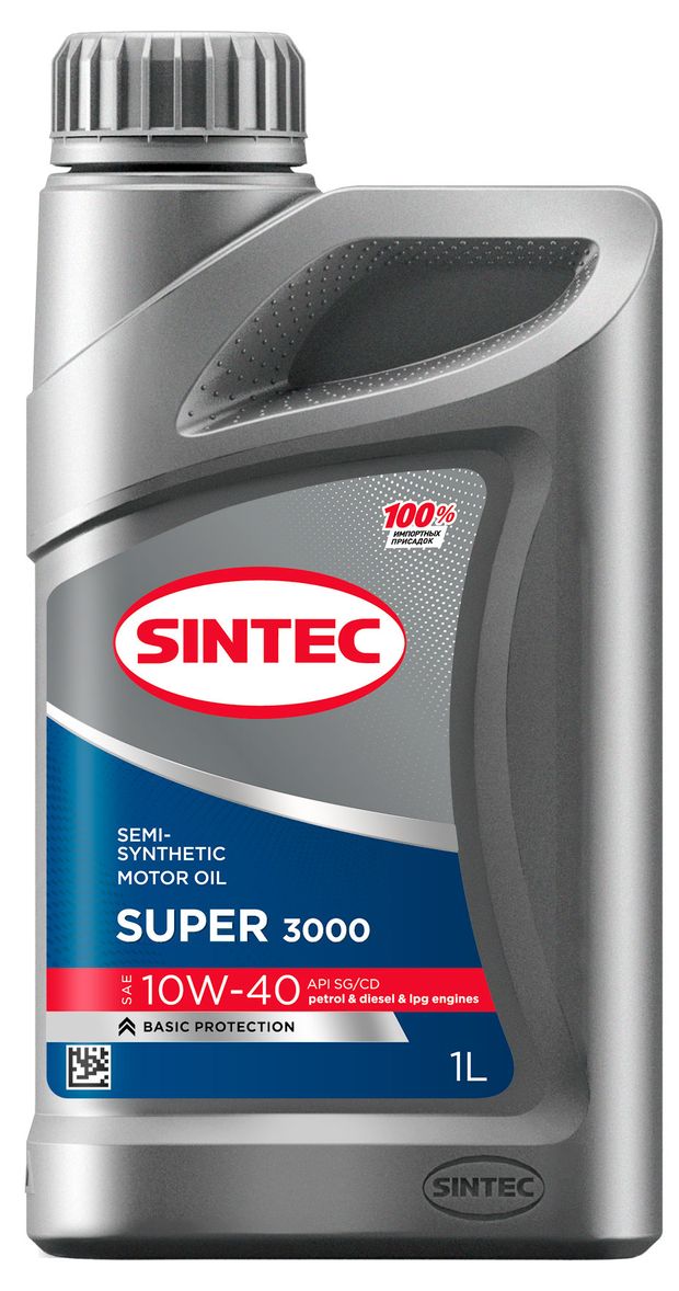 Масло Sintec Super 10W-40 API SG/CD, 1 л