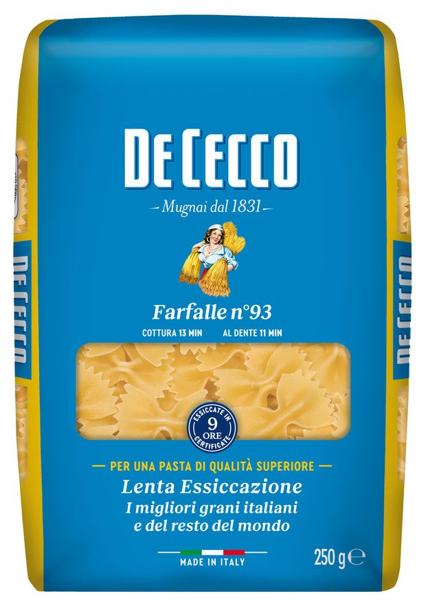 Макаронные изделия De Cecco Farfalle 93 бантики 250 г 134₽