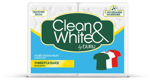 Мыло хозяйственное Duru Clean&White Универсальное, 240 г