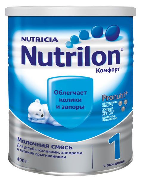 Смесь сухая молочная Nutrilon Комфорт 1 с рождения БЗМЖ 400 г 1329₽