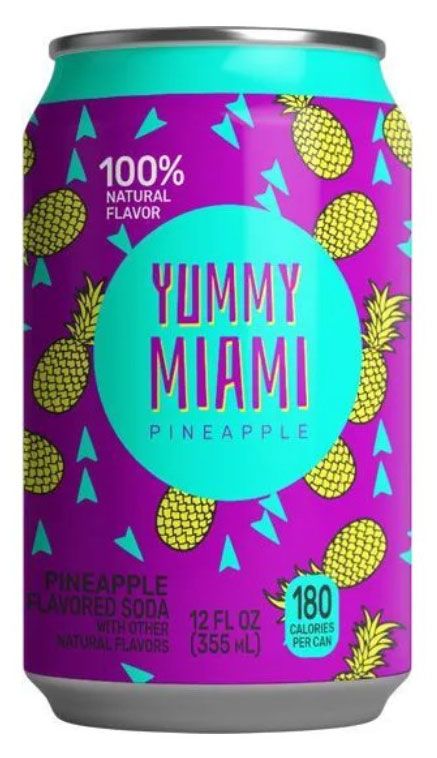 Напиток газированный Yummy Miami pineapple, 355 мл