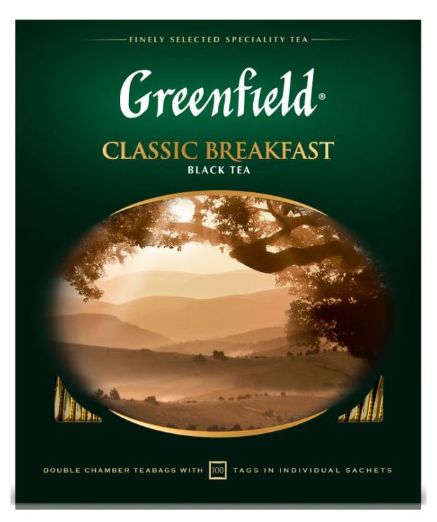 фото Чай черный greenfield classic breakfast, 100х2 г