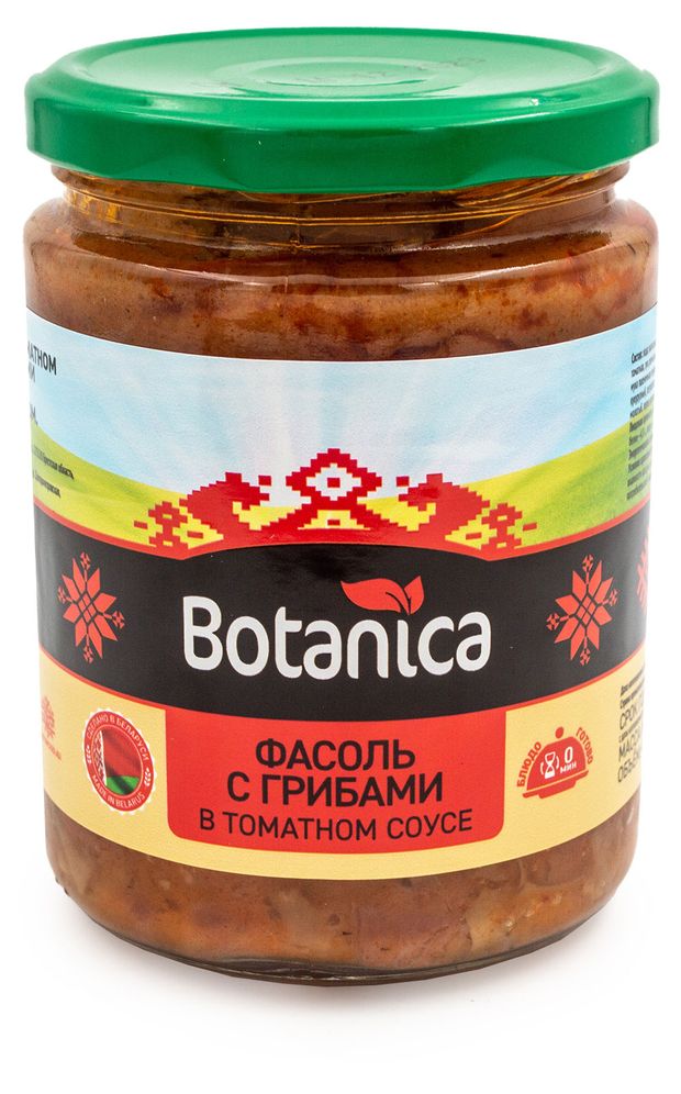 Фасоль с грибами Botanica в томатном соусе, 420 мл