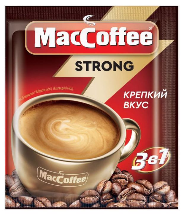 Кофейный напиток MacCoffee Strong 3 в 1, 18 г