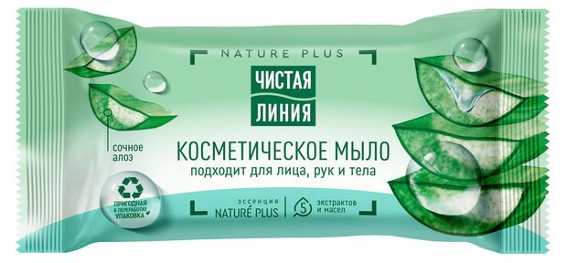 Мыло PURE LINE Чистая линия Алоэ, 75 г