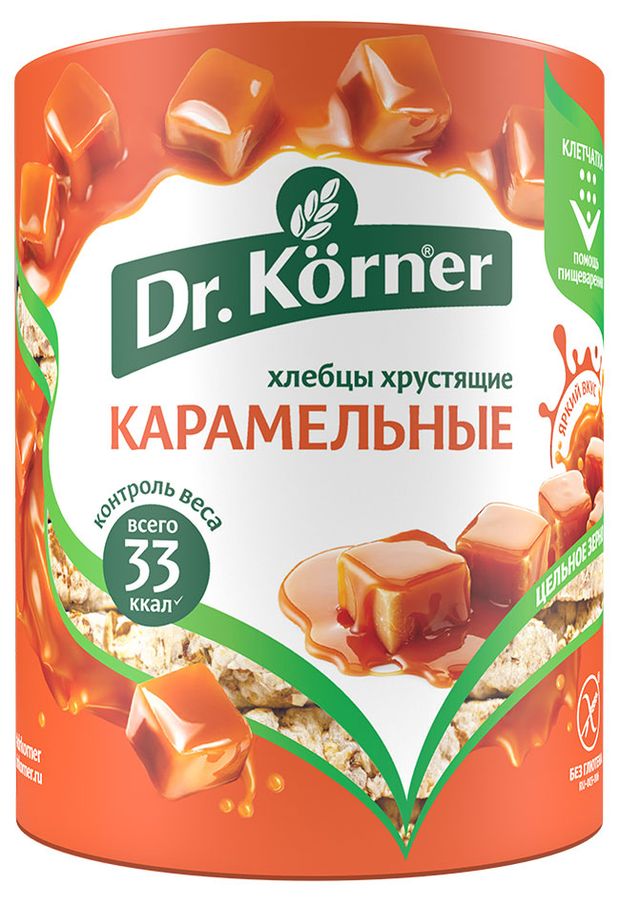 Хлебцы кукурузно-рисовые Dr Korner Карамельные 90 г 74₽