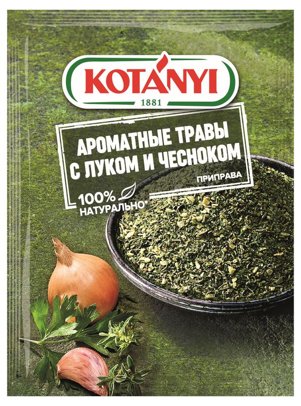 Приправа Kotanyi Ароматные травы с луком и чесноком 20 г 69₽