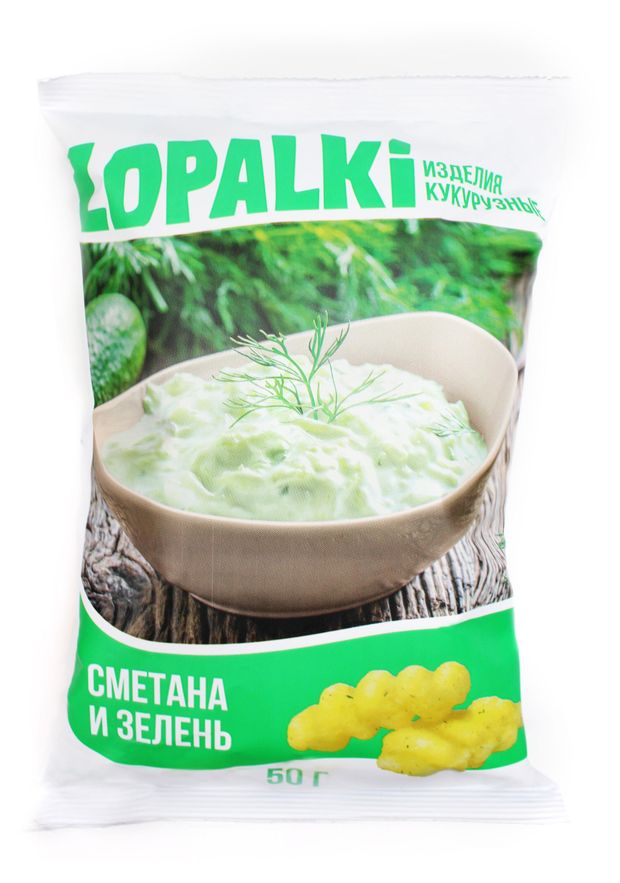 Кукурузные палочки Берестейский пекарь Lopalki сметана и зелень, 50 г