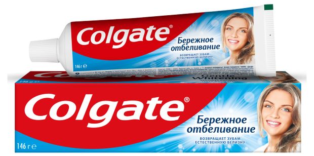 Зубная паста Colgate Бережное отбеливание с фтором и кальцием, 100 мл