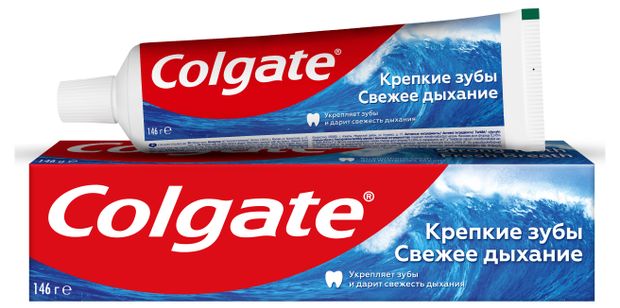 Зубная паста Colgate Крепкие зубы дыхание для укрепления эмали и защиты от кариеса, 100 мл