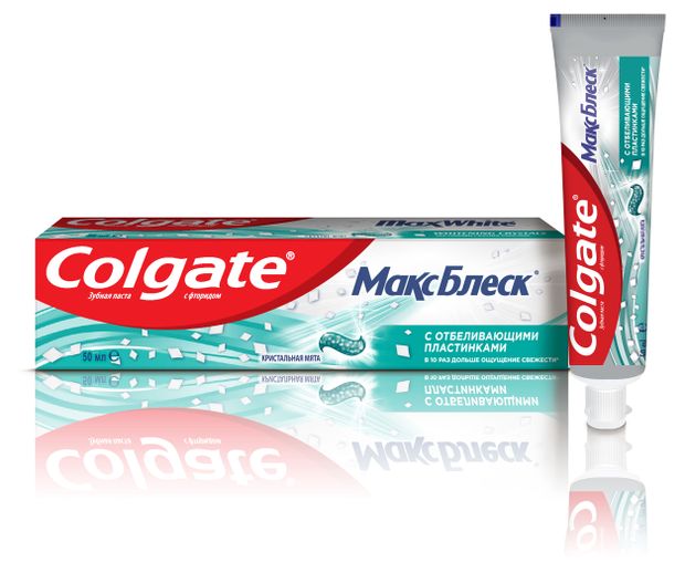 Зубная паста Colgate Макс Блеск отбеливающая, 50 мл