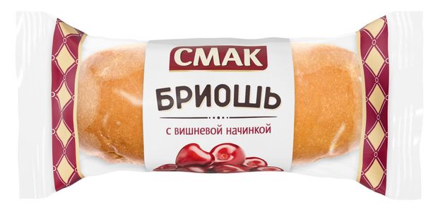 Булочка Смак Французская булочка бриошь с вишневой начинкой, 40 г