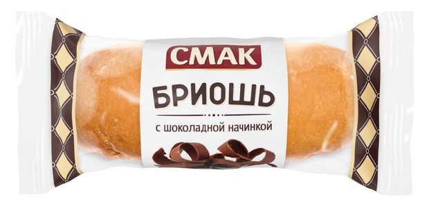 Булочка Смак Французская булочки Бриошь с шоколадной начинкой, 40 г