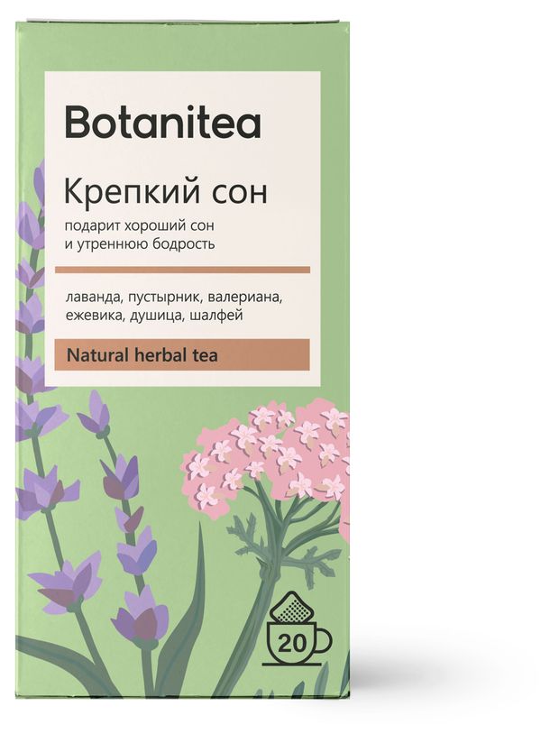 Чай травяной Biopractika Botanitea Крепкий сон в пакетиках 20 х 18 г 85₽