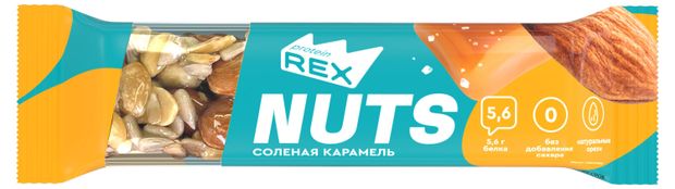 Батончик ореховый ProteinRex соленая карамель 40 г 119₽