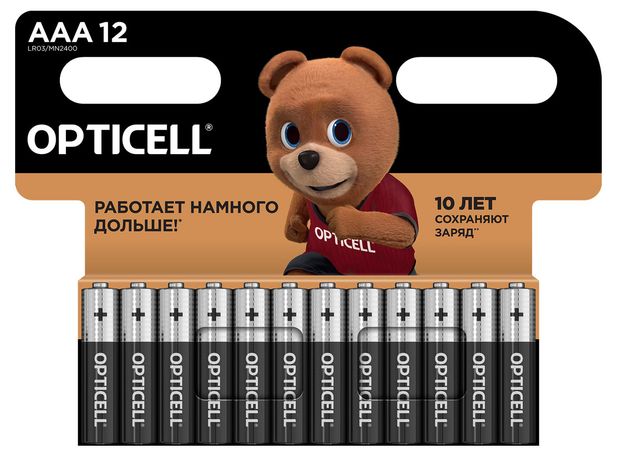 Батарейки Opticell щелочные AAA 12 шт 929₽