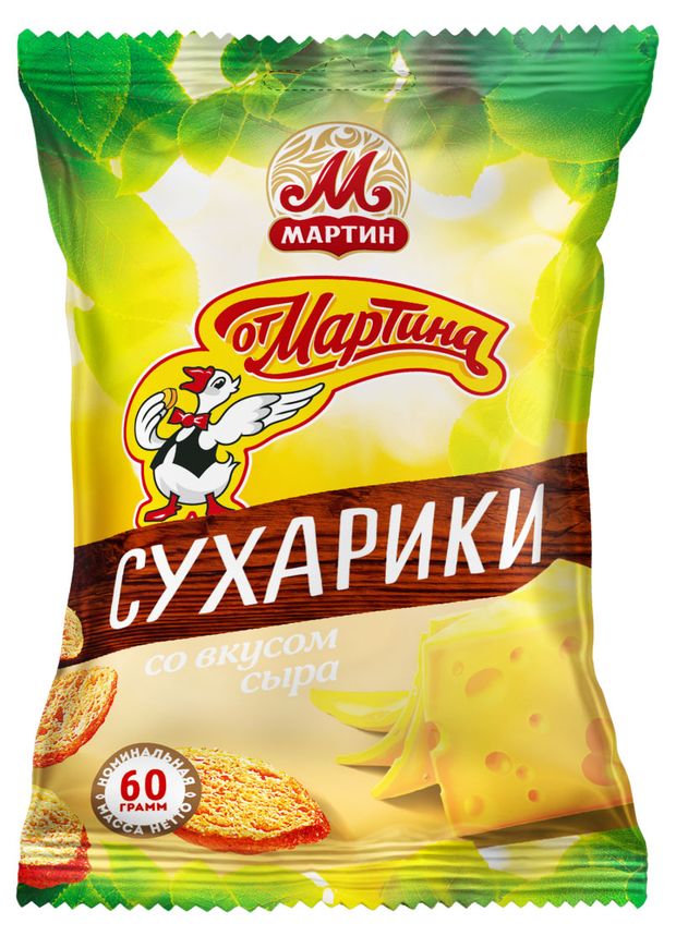 фото Сухарики кукурузно-ржаные от мартина со вкусом сыра, 60 г