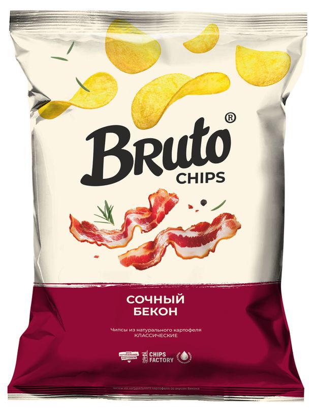 Чипсы картофельные Bruto Бекон 120 г 99₽