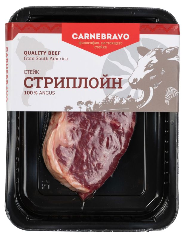 Стейк говяжий Carnebravo Стриплойн охлажденный 250 г 559₽