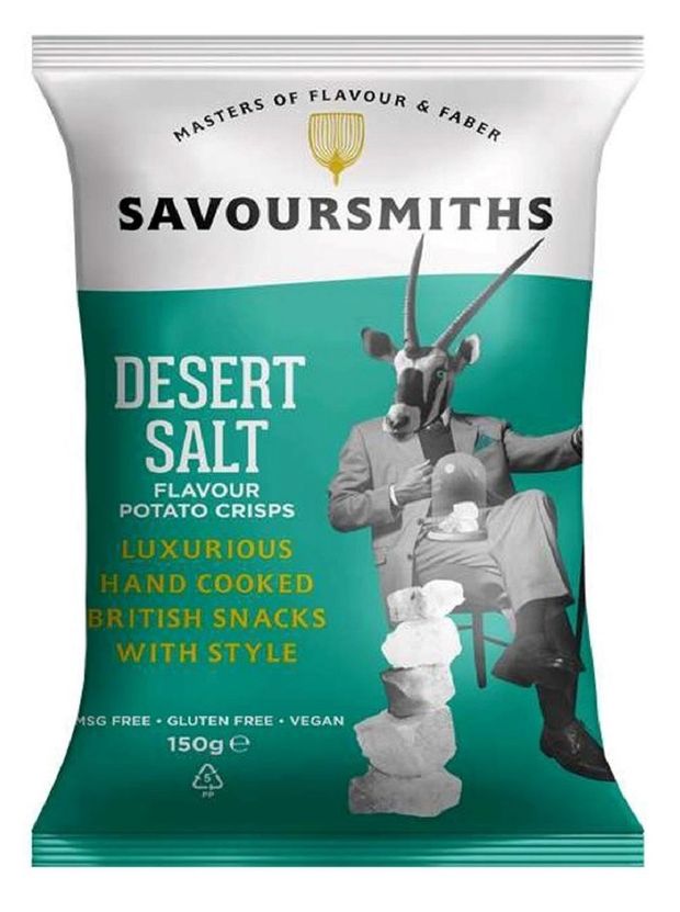 Чипсы картофельные Savoursmiths с солью пустыни, 150 г