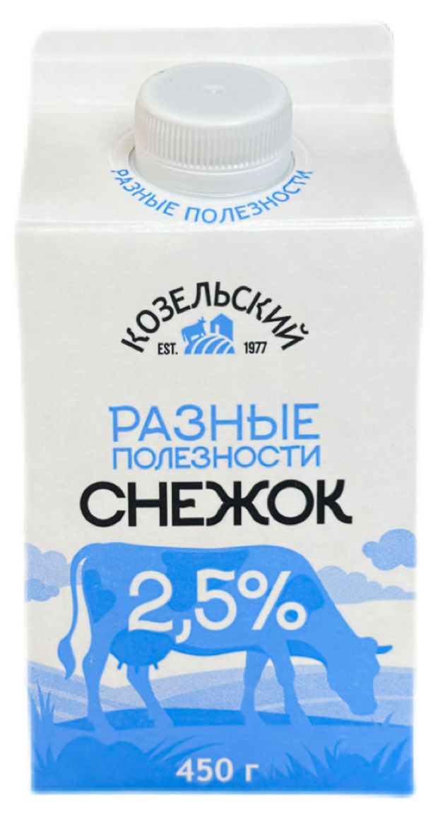 Снежок Козельское молоко пюр-пак БЗМЖ, 450 мл