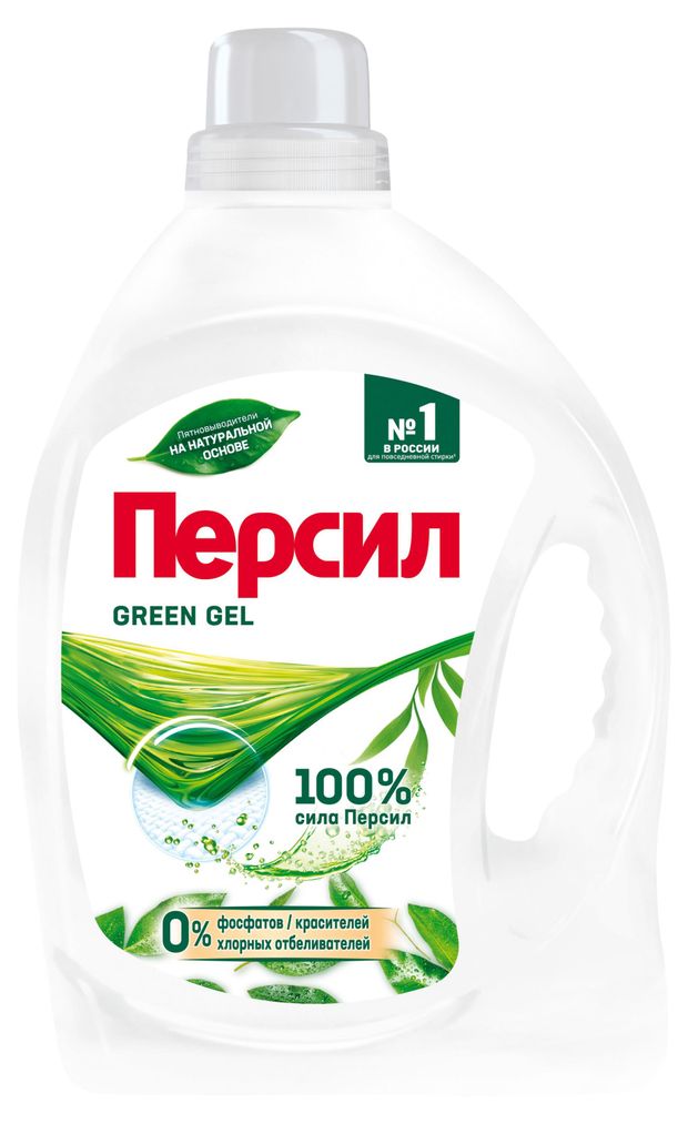 фото Гель для стирки персил green gel для цветного и светлого белья, 1,95 л (30 стирок)