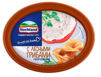 Сыр творожный Hochland с лесными грибами 140 г 159₽