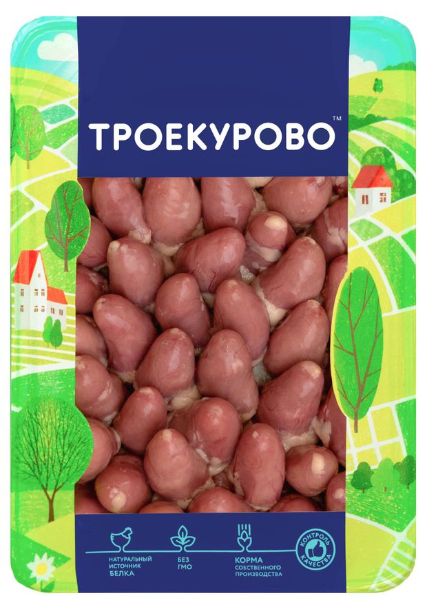 Сердце цыплят-бройлеров Троекурово охлажденная, 500 г