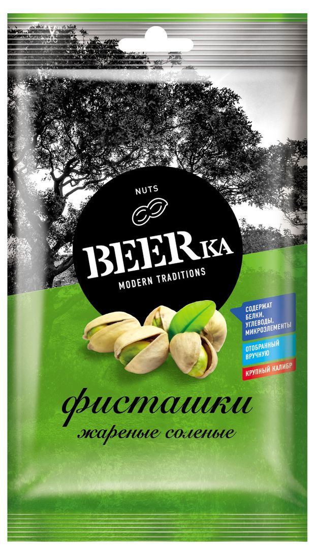 Фисташки BEERka жареные соленые, 80 г