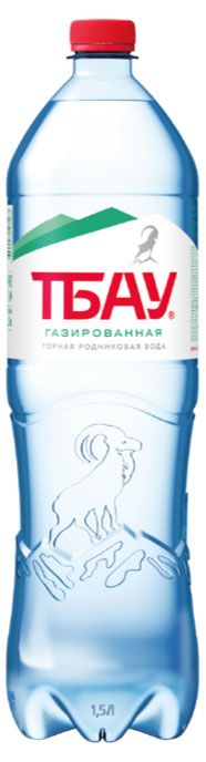 Вода минеральная ТБАУ газированная, 1,5 л