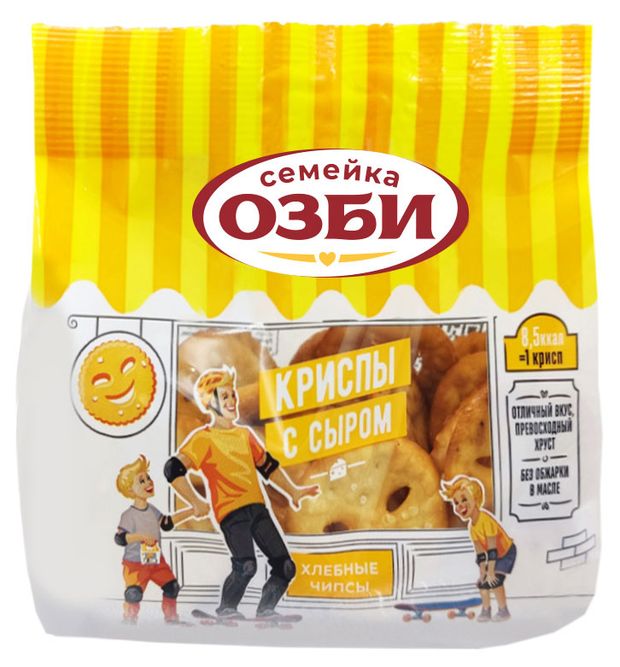 Чипсы хлебные Семейка ОЗБИ Крипсы с сыром, 100 г