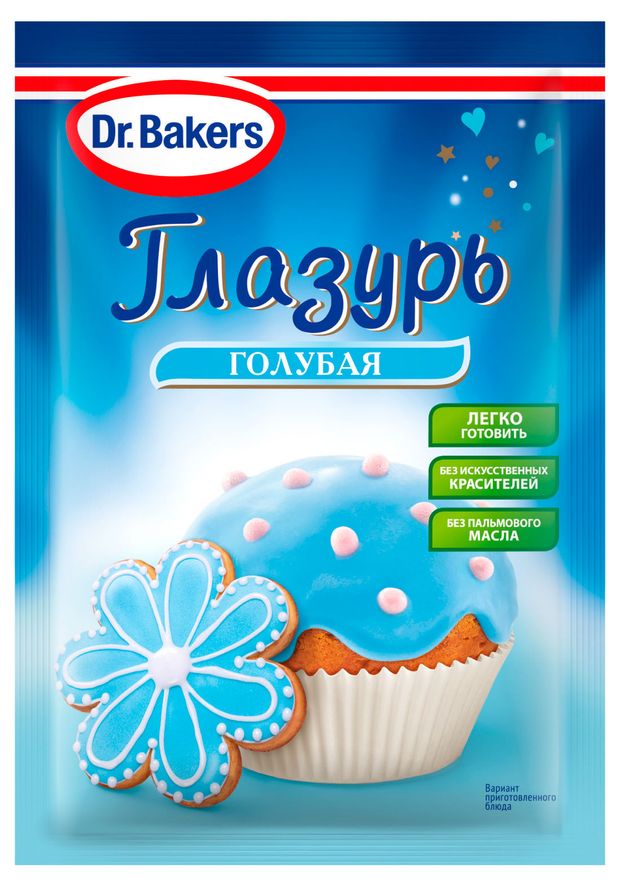 Глазурь голубая DrBakers 90 г 74₽