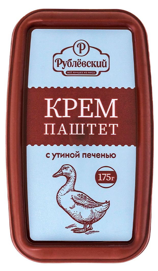 Крем-паштет Рублёвский с утиной печенью, 175 г