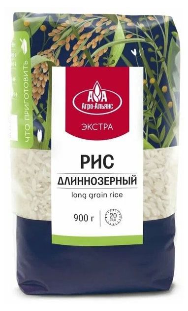 Рис Агро-Альянс Экстра длиннозерный 900 г 219₽