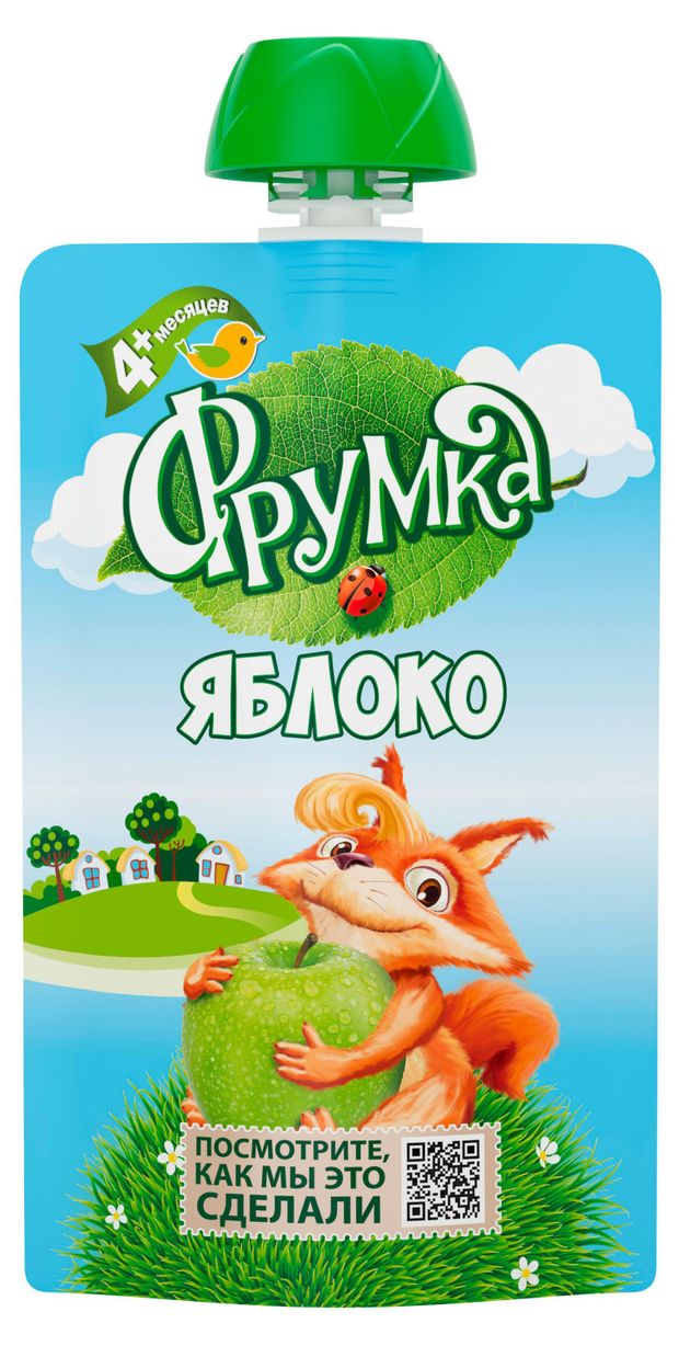 Пюре фруктовое Фрумка яблоко с 4 мес 90 г 31₽