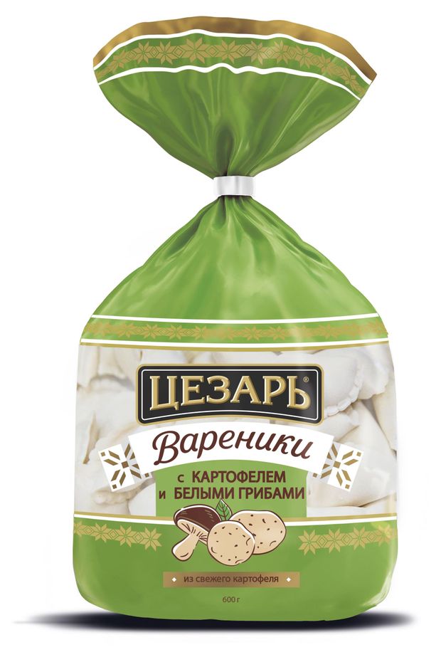 Вареники Цезарь с картофелем и белыми грибами, 600 г