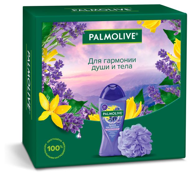 фото Набор подарочный palmolive твое расслабление, гель для душа 250 мл + мочалка