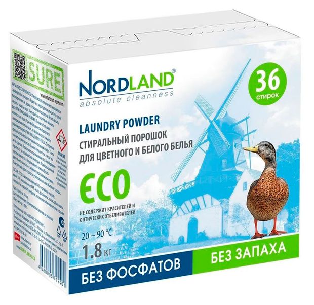 Стиральный порошок Nordland Eco 18 кг 1259₽