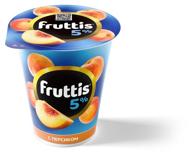 Йогуртный продукт Fruttis Сливочное лакомство с персиком 5 БЗМЖ 290 г 83₽