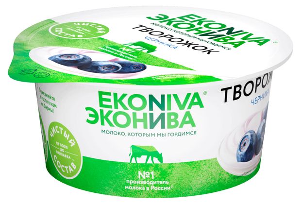 Творожок ЭкоНива с черникой 5% БЗМЖ, 125 г