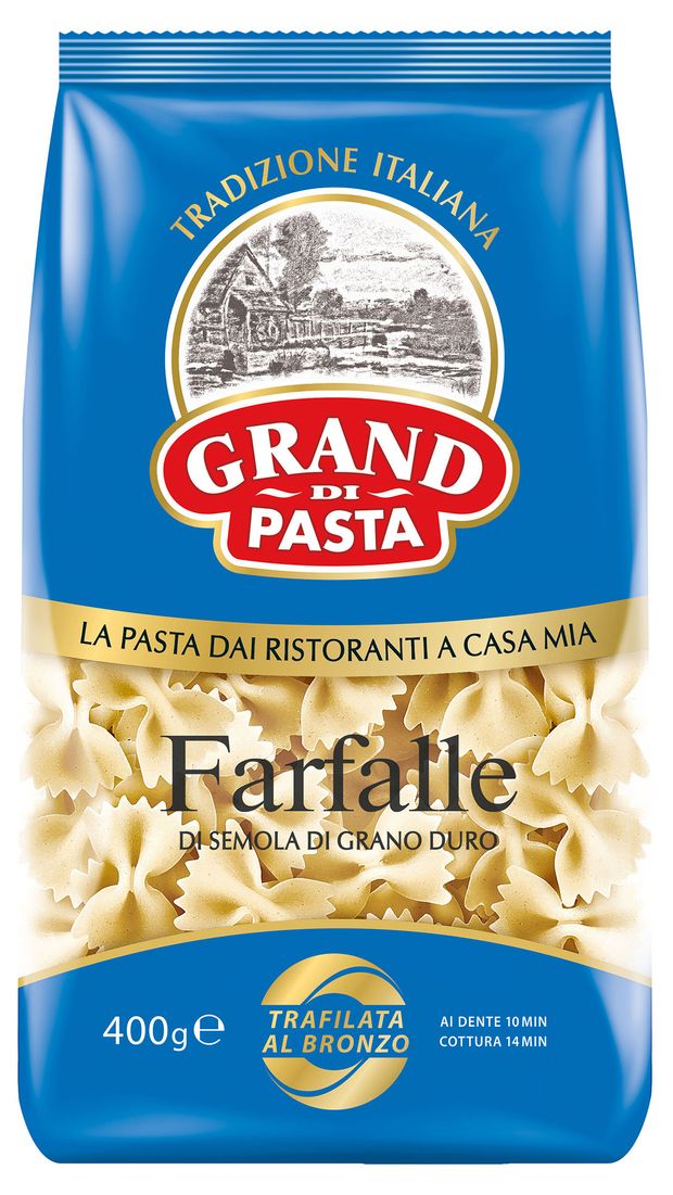 Макаронные изделия Grand Di Pasta Farfalle бабочки, 400 г