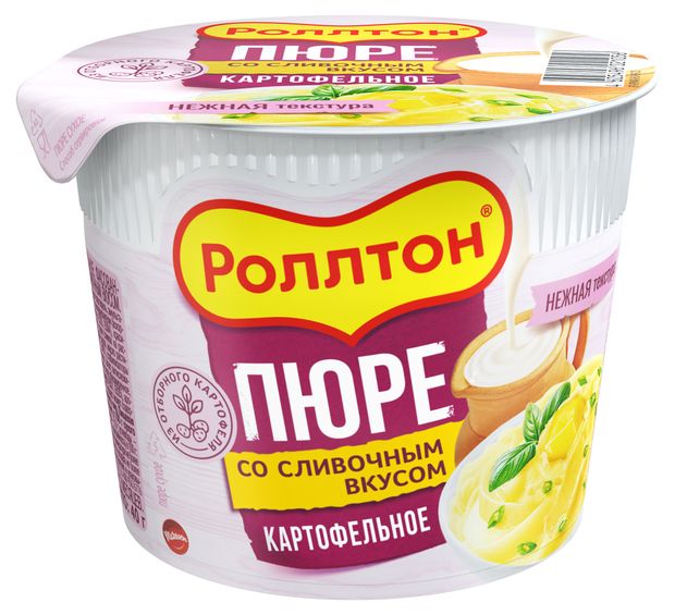 Пюре картофельное Роллтон со сливочным вкусом, 40 г