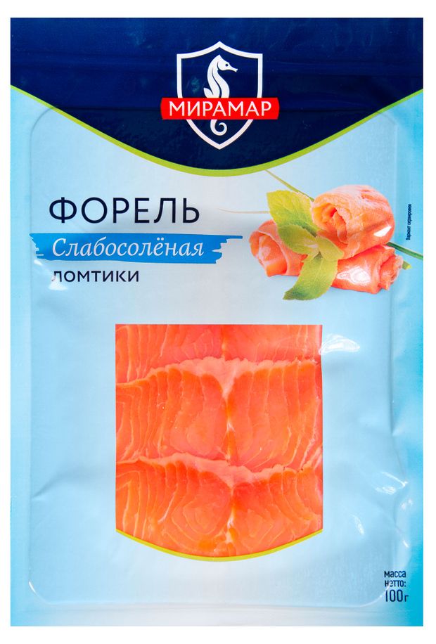 Форель слабосоленая Мирамар ломтики, 100 г