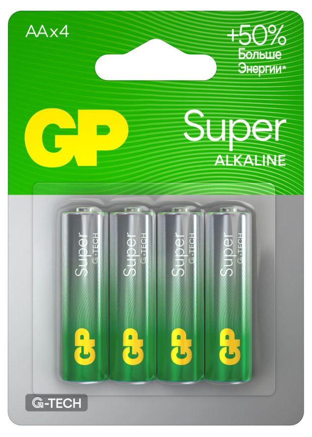 Батарейка GP BATTERIES АА 4 шт 299₽