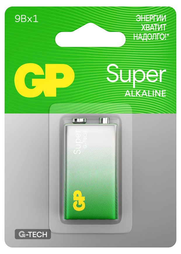 Батарейка GP BATTERIES 9V 1 шт 449₽